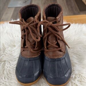 Sperry Brown and Black Kids Boots